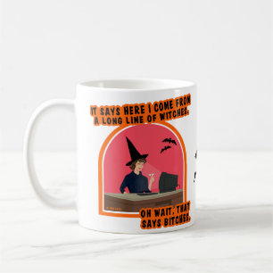 Jag kom från en lång rad häxor. kaffemugg