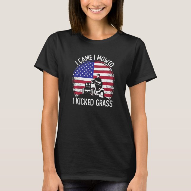 Jag kom hit och bad mig att få gräsmattans mosig. t shirt (Framsida)