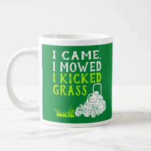 Jag kom hit och fick mig att kickade Grass Funny Jumbo Mugg