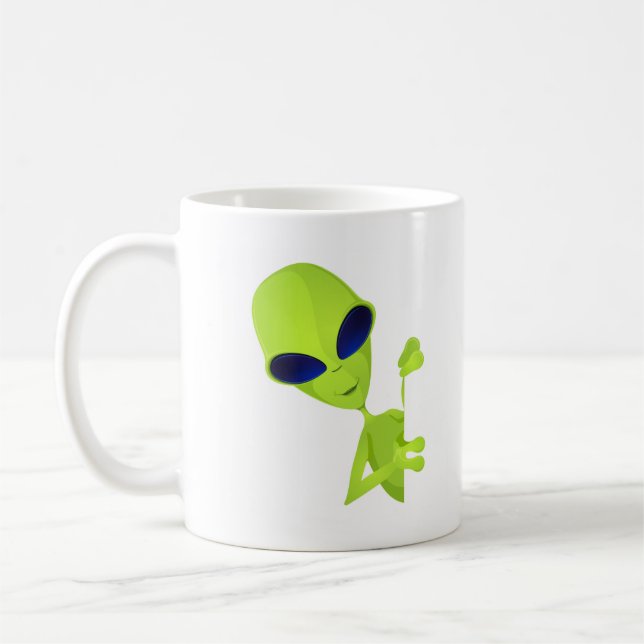 Jag Kom i Peace Alien Kaffemugg (Vänster)