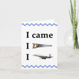 Jag kom, jag såg, jag… anteckningskort