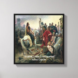 Jag Kom Jag Såg Jag Erovrade Caesar Canvastryck