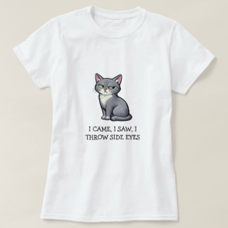 Jag Kom Jag Såg Jag Kastar Snett Blick Rolig Grå K T Shirt