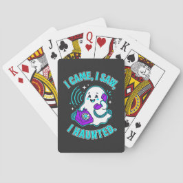 Jag kom, jag såg, jag spökade. Ett Halloween-spöke Casinokort