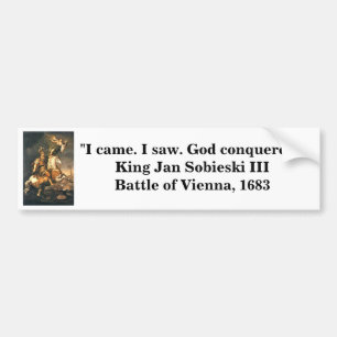 Jag kom. Jag sågar. Conquered. gud Bildekal