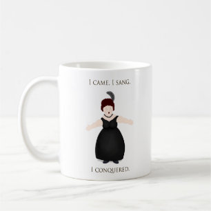 "Jag kom, jag Sang, jag besegrade" Vocalist Singer Kaffemugg
