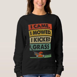 Jag kom jag slog jag sparkade gräs gräsklippning L T Shirt