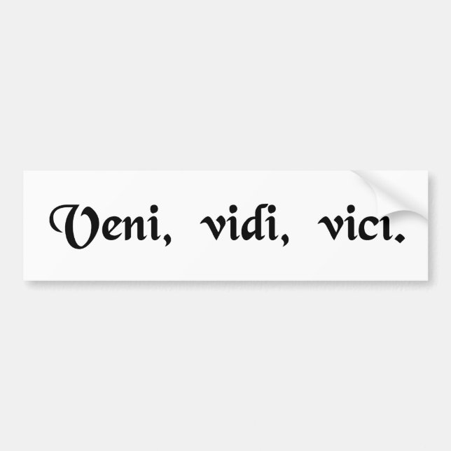 Jag kom, mig sågar, mig conquered. bildekal (Framsidan)