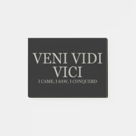 Jag kom, mig sågar, mig erövrade - tända post-it block