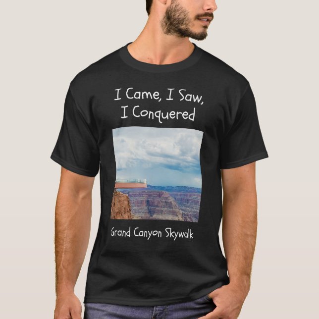 Jag kom och såg att jag erövrade Grand canyon Skyp T Shirt (Framsida)