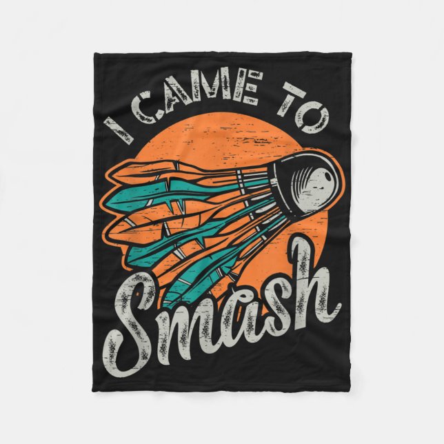 Jag kom till Sash Team Badminton Fleecefilt (Framsidan)