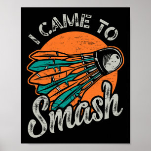 Jag kom till Sash Team Badminton Poster