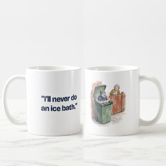 Jag kommer aldrig att bada i is Rolig löpare Kaffemugg