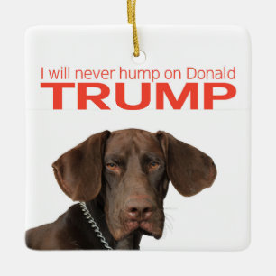 Jag kommer aldrig att fuska på Donald Trump! Julgransprydnad Keramik