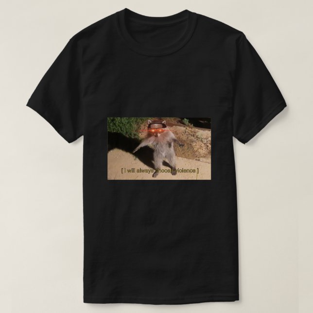 Jag kommer alltid att välja våldsspiral t shirt (Design framsida)