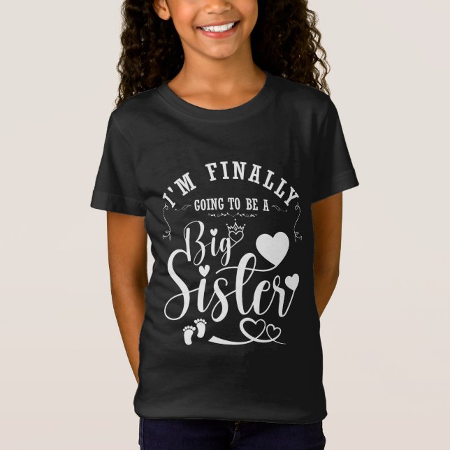 Jag kommer äntligen att bli en stor syster-Gravid. T Shirt (Framsida)