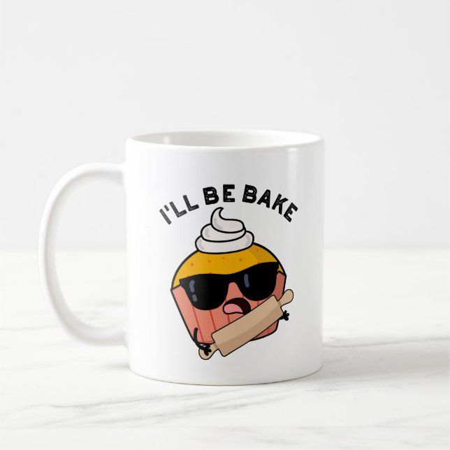 Jag kommer att baka rolig Cupcake Puns  Kaffemugg (Vänster)
