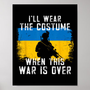 Jag kommer att bära denna kostym Zelensky Citat Uk Poster