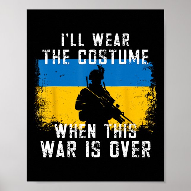 Jag kommer att bära denna kostym Zelensky Citat Uk Poster (Framsidan)