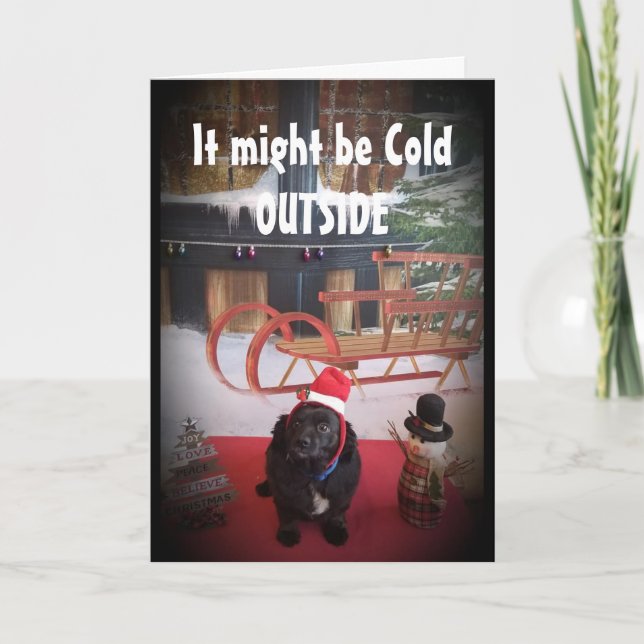 JAG KOMMER ATT BEHÅLLA DIG "WARM" I CHRISTMAS HELGKORT (Framsida)