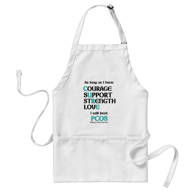Jag kommer att besegra PCOS Förkläde (Framsidan)