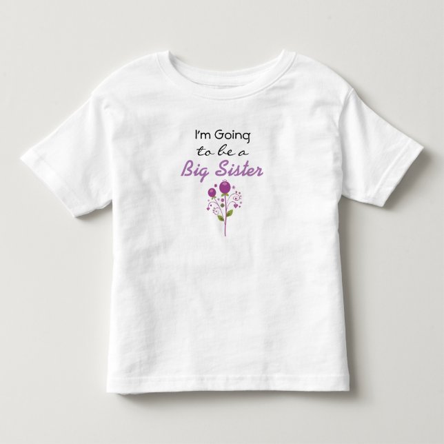 Jag kommer att bli en stor syster annonseringsklän tee shirt (Framsida)