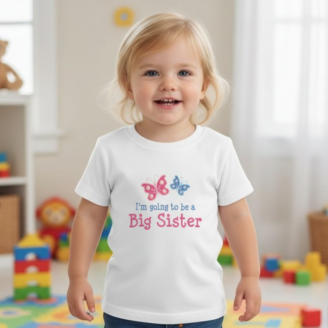 Jag kommer att bli en stor syster barn T-shirt (I'm going to be a big sister toddler t-shirt.)