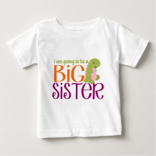Jag kommer att bli en stor syster-Dinosaur Tee Shirt