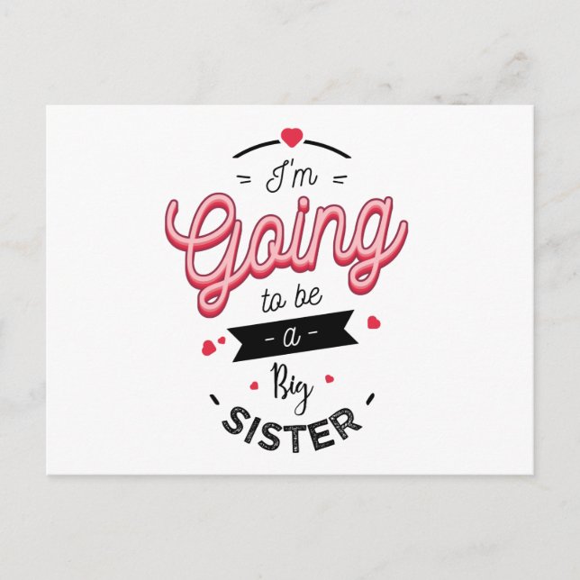 Jag kommer att bli en storasyster helg vykort (Framsida)