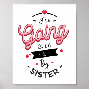 Jag kommer att bli en storasyster poster