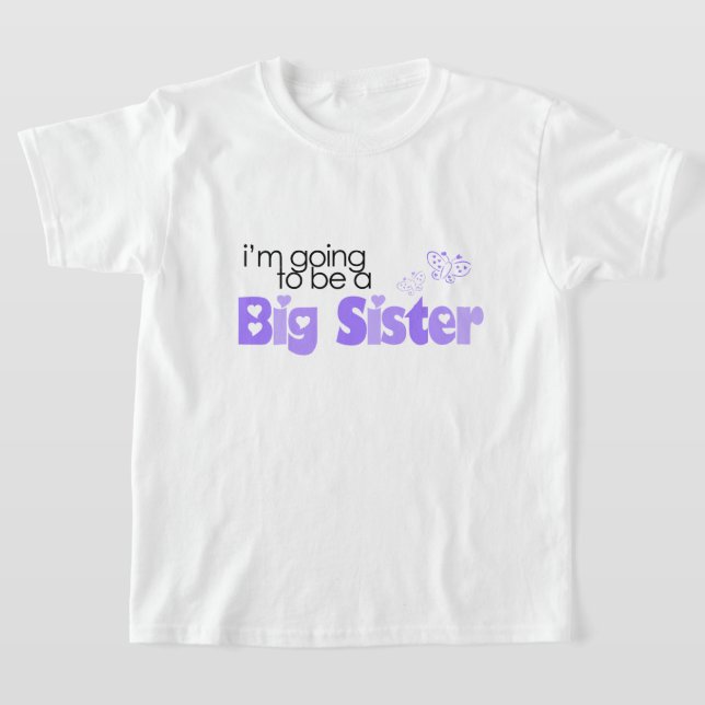 Jag kommer att bli en storasyster tee (Laydown)