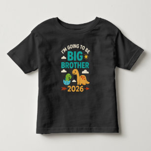 Jag kommer att bli en storbror 2026 Dinosaurie  T Shirt