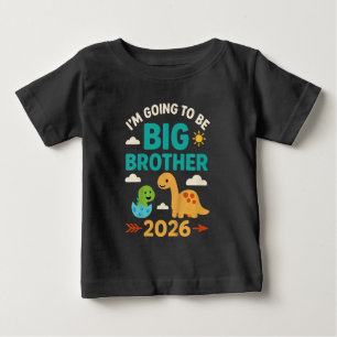 Jag kommer att bli en storbror 2026 Dinosaurie  T Shirt