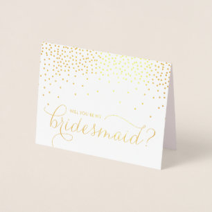 Jag kommer att bli min bridesmaid folierat kort