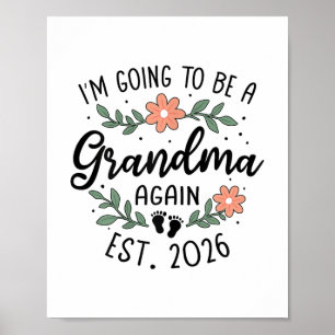 Jag kommer att bli mormor igen 2026 morbaby Anno Poster