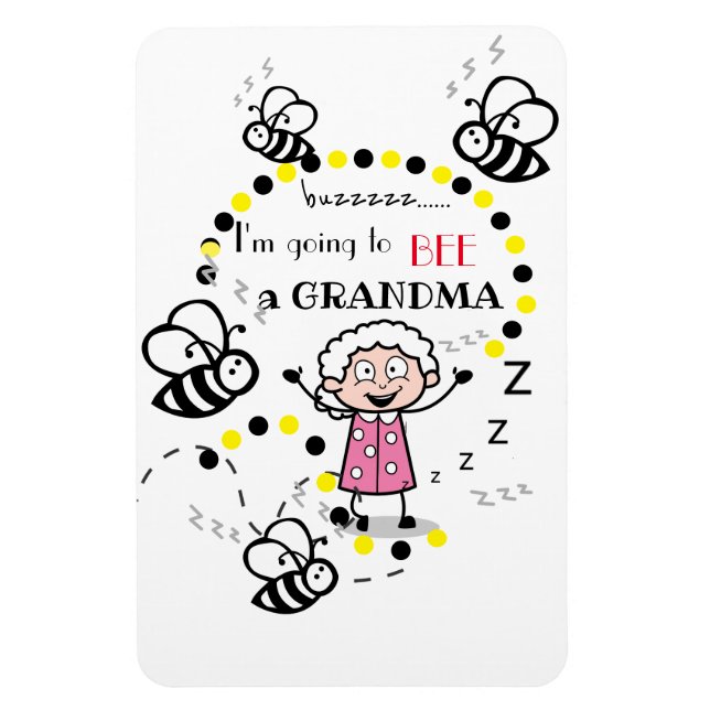 Jag kommer att bli mormor White Background Magnet (Vertikal)