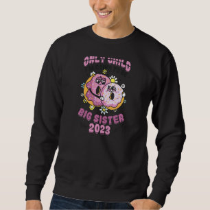 Jag kommer att bli stor syster 2023 Gravid annons Lång Ärmad Tröja