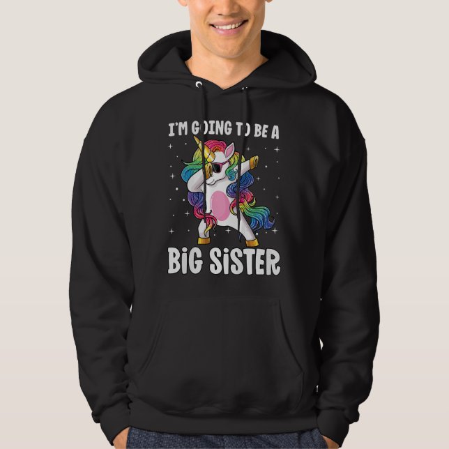 Jag kommer att bli storasyster hoodie (Framsida)