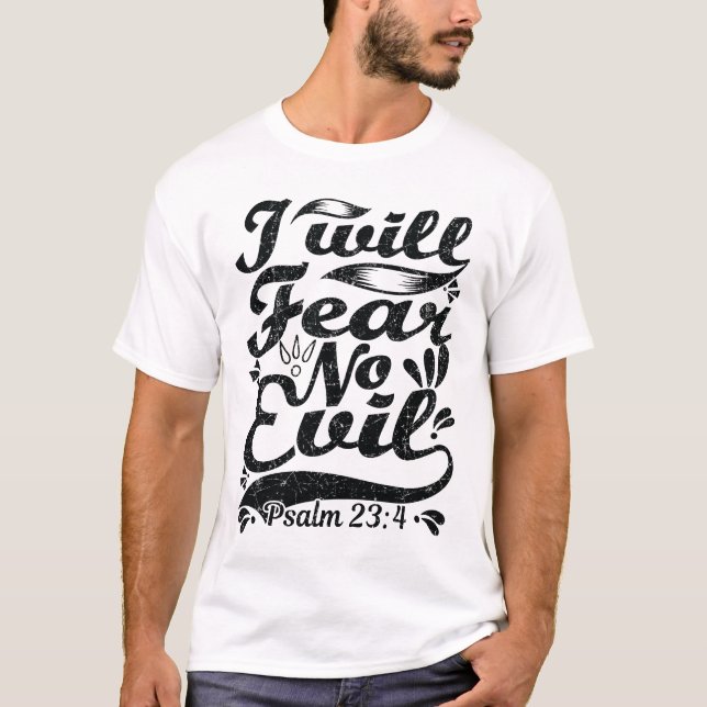 Jag kommer att frukta ondska t shirt (Framsida)
