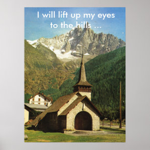 Jag kommer att hiss upp mitt ögon till backe poster