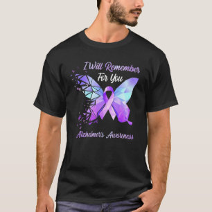 Jag kommer att minnas Alzheimers medvetandegrad T Shirt