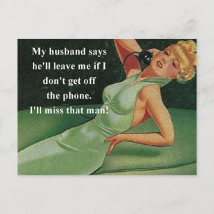 Jag kommer att missa den mannen Retro-vykort Vykort