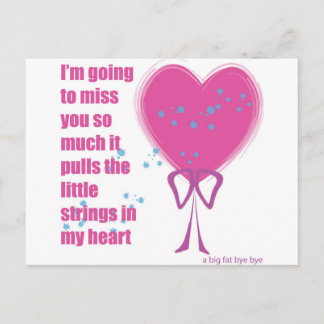 Jag kommer att sakna dig vykort