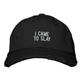 Jag KOMMER ATT SLÅ Custom Distressed Basebollkeps Broderad Keps