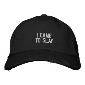 Jag KOMMER ATT SLÅ Custom Distressed Basebollkeps Broderad Keps