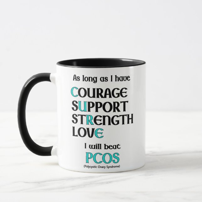 Jag kommer att slå PCOS Mugg (Vänster)