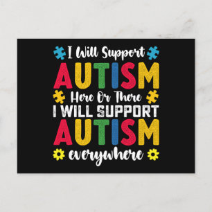 Jag kommer att stödja autism här eller där vykort