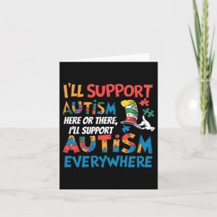 Jag kommer att stödja medvetenheten om autism Tee Kort