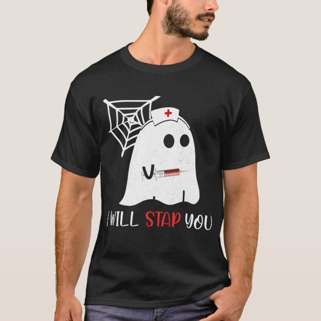 Jag kommer att stöta dig, sköterska t shirt (Framsida)