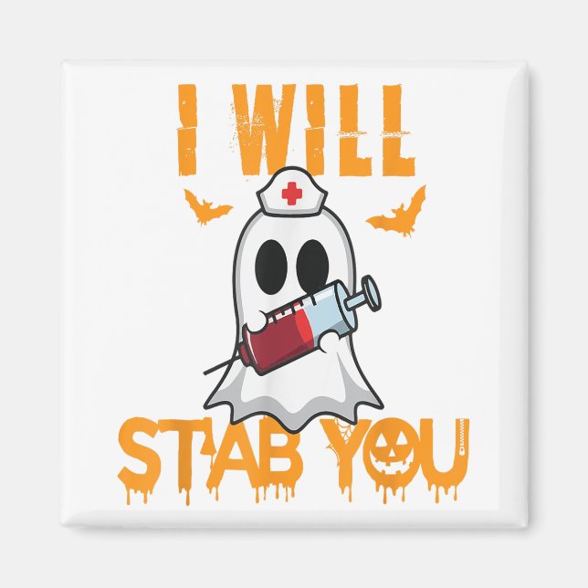 Jag kommer att stryka dig från Ghost Nurse Hallowe Magnet (Framsidan)